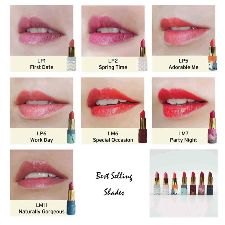 readymade lipstick color on lips