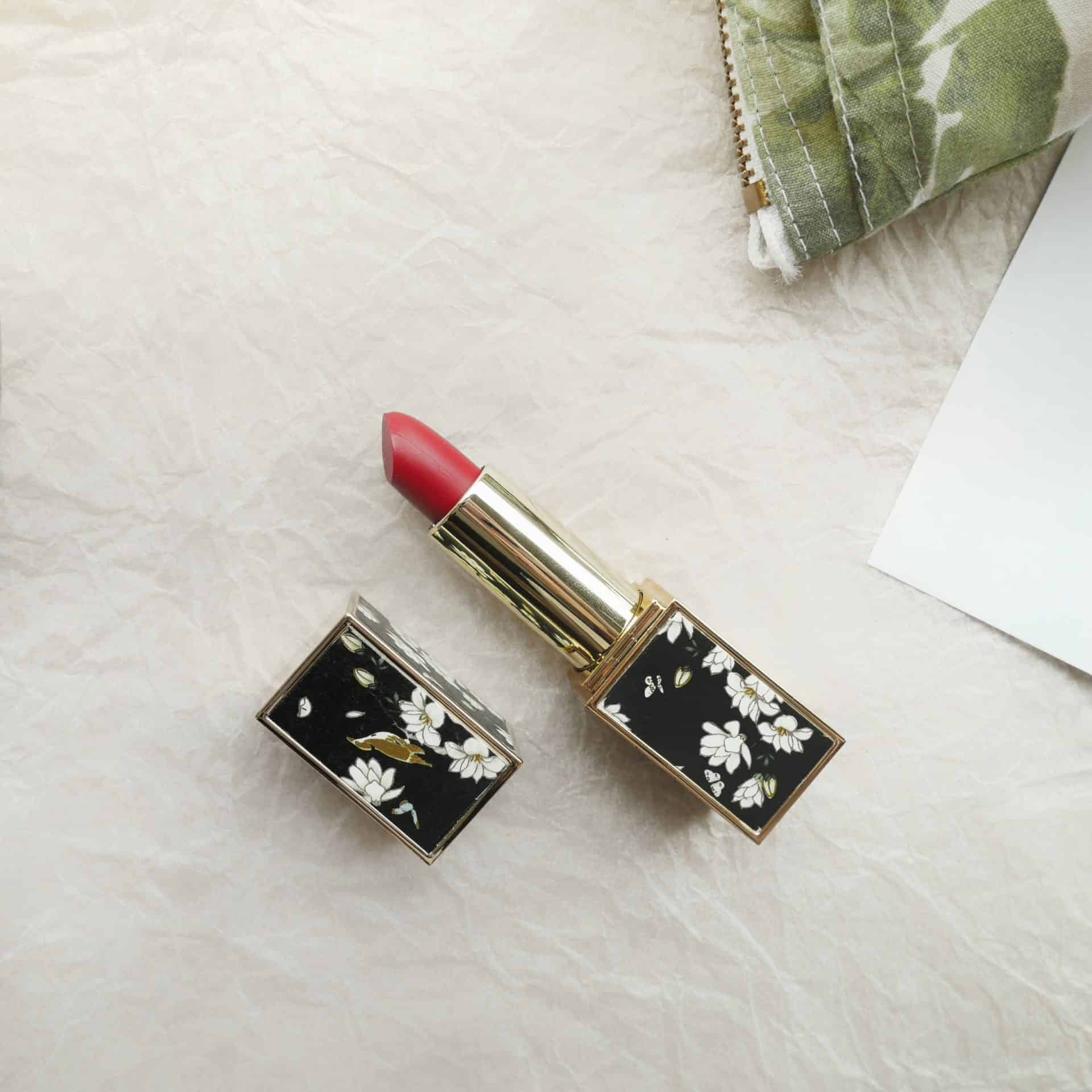 Customised Lipstick - Black Flowers